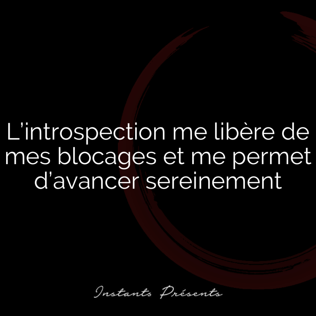 L’introspection me libère de mes blocages et me permet d’avancer sereinement